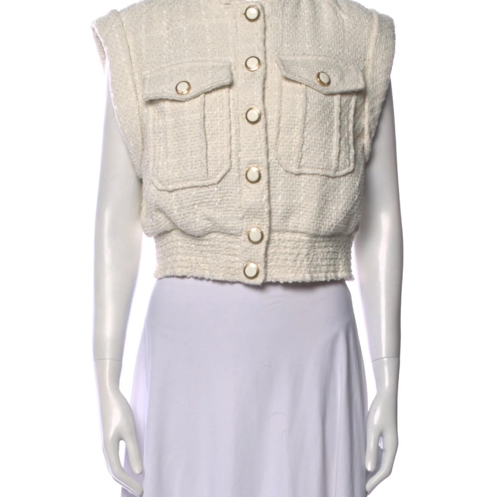 Christian Lacroix Tweed Pattern Vest Medium